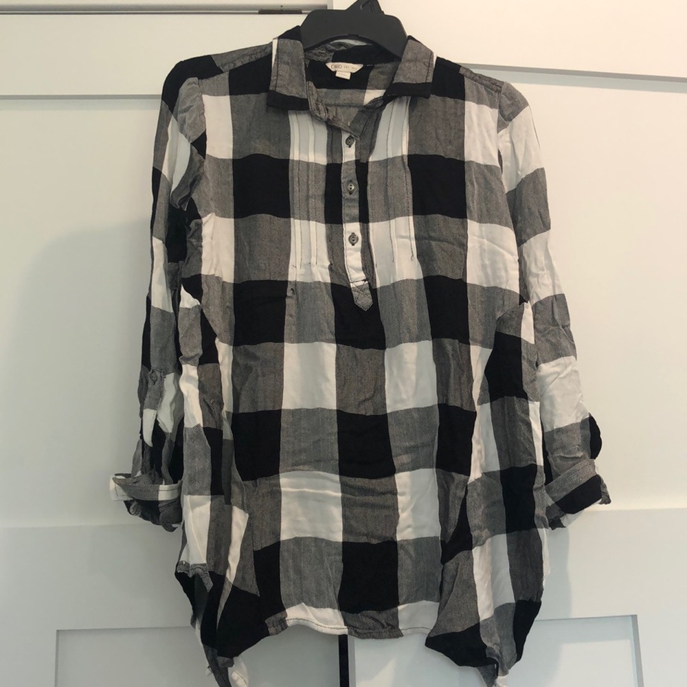 Black and White Plaid Tunic - Picture 2 of 5
